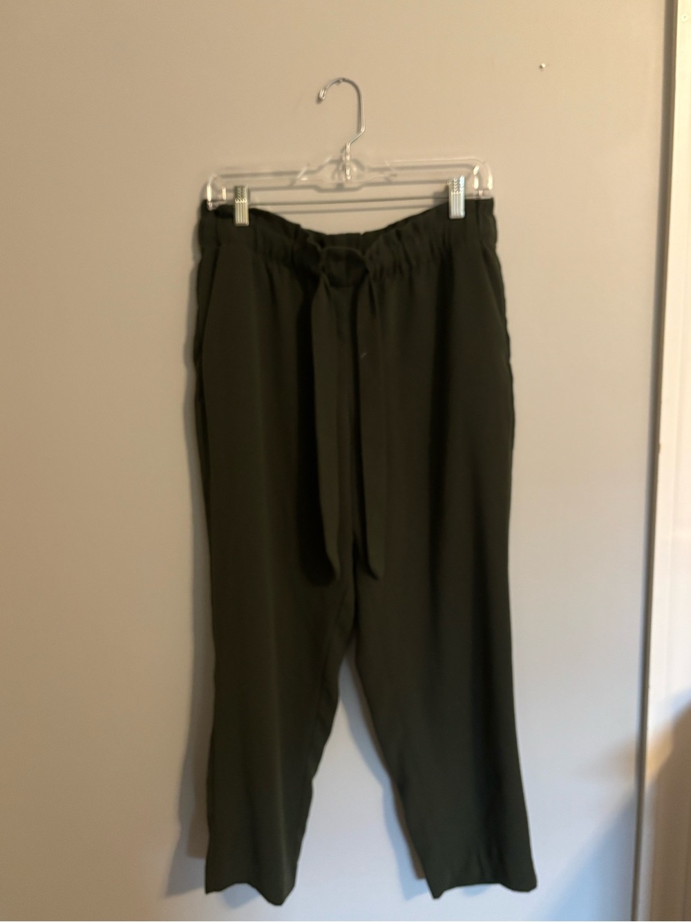 LOFT Dark Olive Drawstring Waist Pants